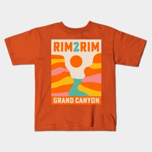 Rim 2 Rim Grand Canyon R2R Rim2Rim Hike Trail Run Kids T-Shirt